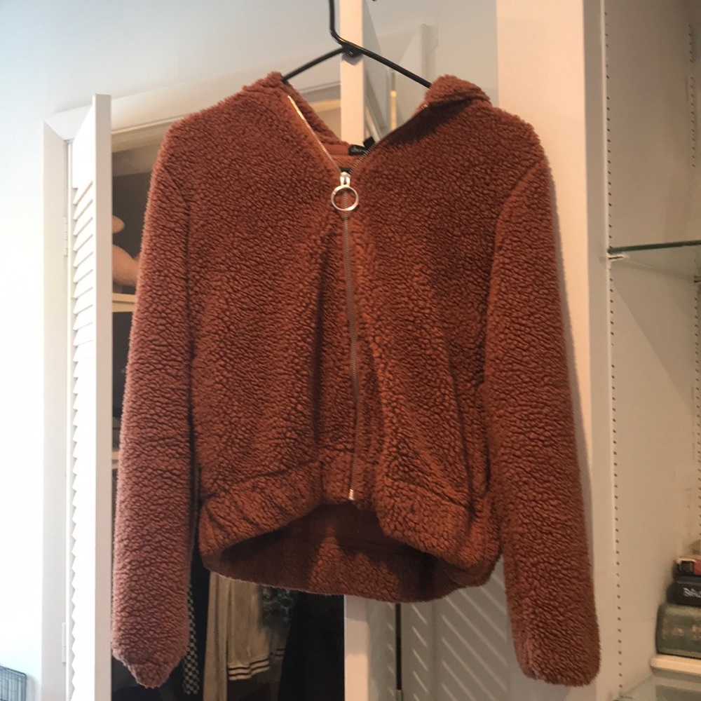 brown teddy jacket